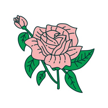 Çiçek Yaprak İllüstrasyon Tasarım Şablon vektör