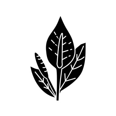 Çiçek Yaprak İllüstrasyon Tasarım Şablon vektör