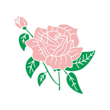 Çiçek Yaprak İllüstrasyon Tasarım Şablon vektör