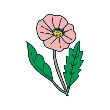 Çiçek Yaprak İllüstrasyon Tasarım Şablon vektör