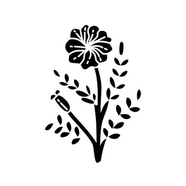 Çiçek Yaprak İllüstrasyon Tasarım Şablon vektör