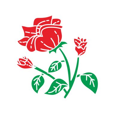 Çiçek Yaprak İllüstrasyon Tasarım Şablon vektör