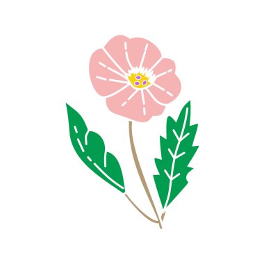 Çiçek Yaprak İllüstrasyon Tasarım Şablon vektör