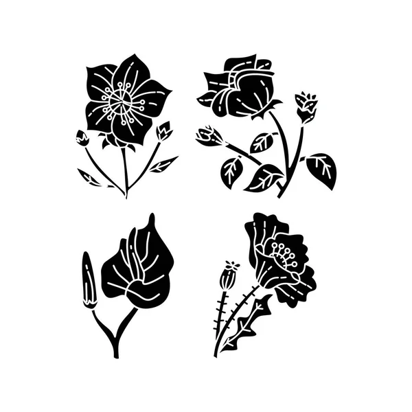 Modèle de conception d'illustration de feuille de fleur vecteur — Image vectorielle