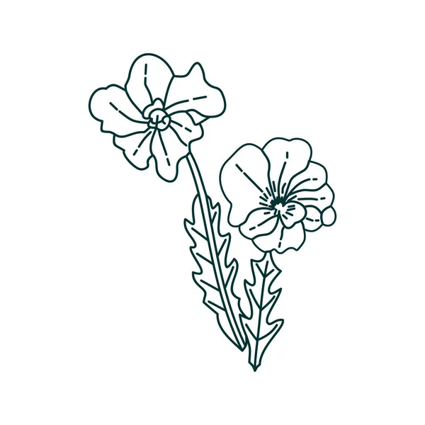 Virág Leaf illusztráció tervezősablon Vector — Stock Vector