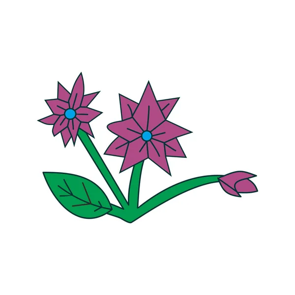 Квітковий лист Ілюстрація Дизайн Шаблон Вектор — стоковий вектор