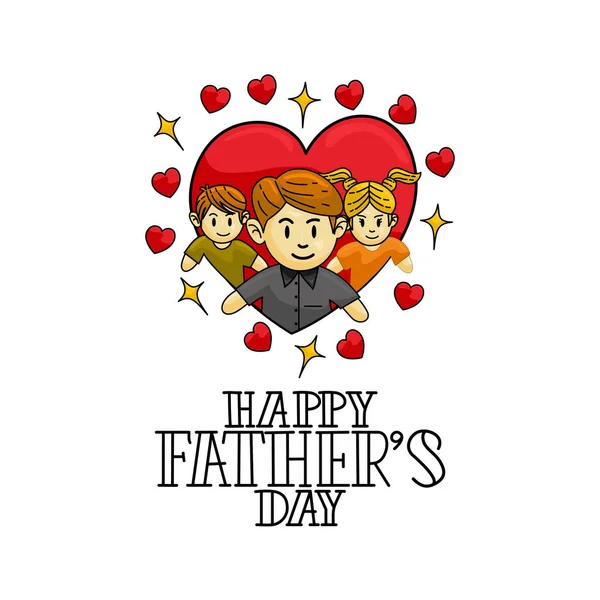 Happy Father's Day Template Illustration Vector Design — Stock Vector