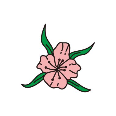 Çiçek Yaprak İllüstrasyon Tasarım Şablon vektör doğrusal