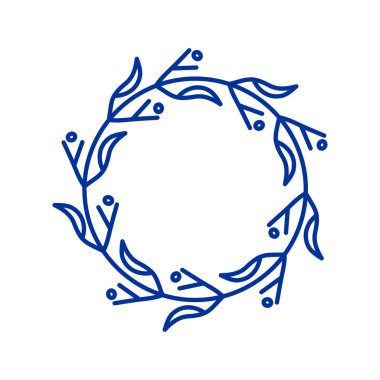 Tasarım şablonu için dekoratif çizgi sanat çerçeveleri