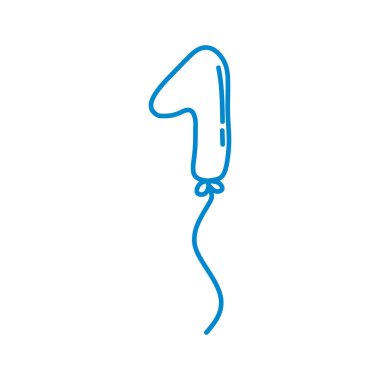 Balon Doğum Günü Tasarım Şablonu Vektör