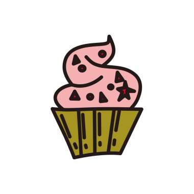 Pasta Doğum Günü Tasarımı Grafik Şablon Vektör