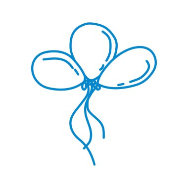 Balon Doğum Günü Tasarım Şablonu Vektör