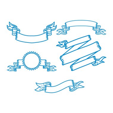 Şerit Kutlama Tasarım Grafik Şablon Vektör