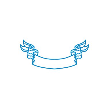 Şerit Kutlama Tasarım Grafik Şablon Vektör