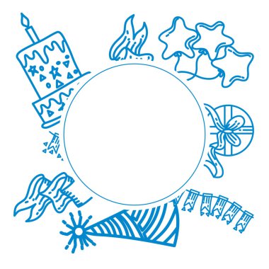 Doğum Günü Yıldönümü Tasarım Grafik Şablon vektör