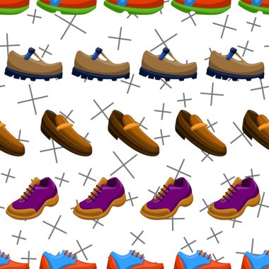 Ayakkabı Düz Renk Arka Plan Dikişsiz Desen
