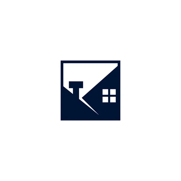 Real Estate Home Modelo de Design de Imóveis Vector — Vetor de Stock