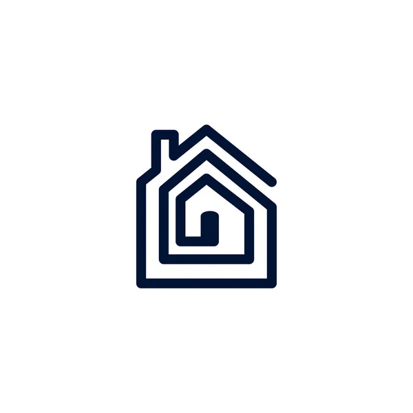 Real Estate Home Modelo de Design de Imóveis Vector — Vetor de Stock