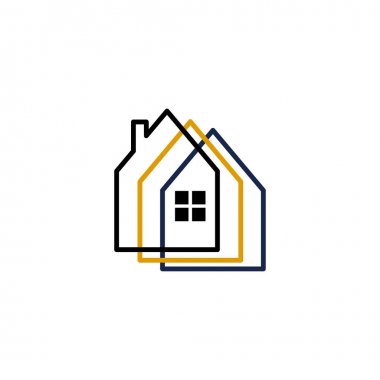 Ev Ev Binası Emlak Emlak Tasarım Şablon vektör