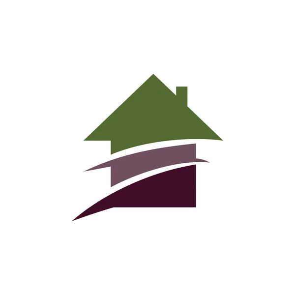 Home Casa Edilizia Immobiliare Immobiliare Design Template Vector — Vettoriale Stock