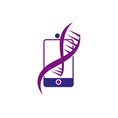 Genetik Sağlık Logo Tasarım İllüstrasyon Simge kavramı Vektör