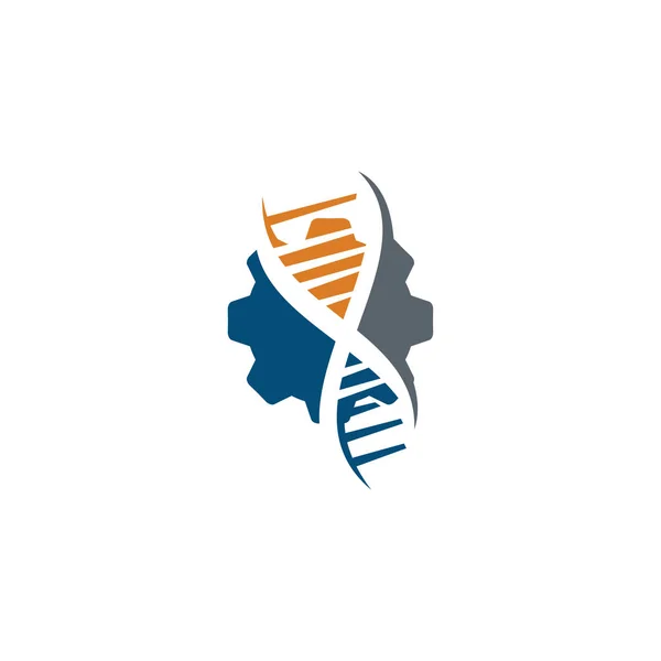 Genetisk hälsa logo design illustration ikon koncept vektor — Stock vektor