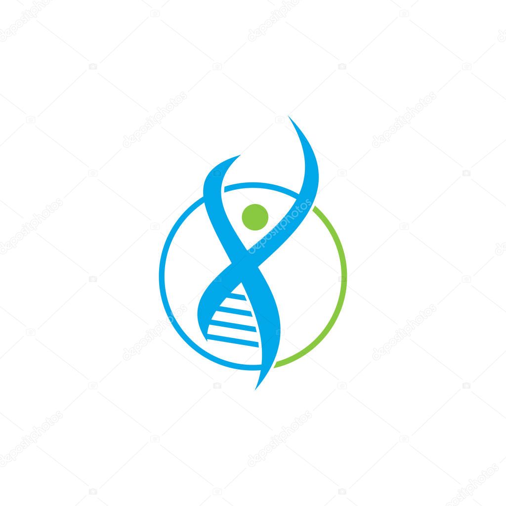 Genetic Health Logo Design Illustration Icon concept Vector