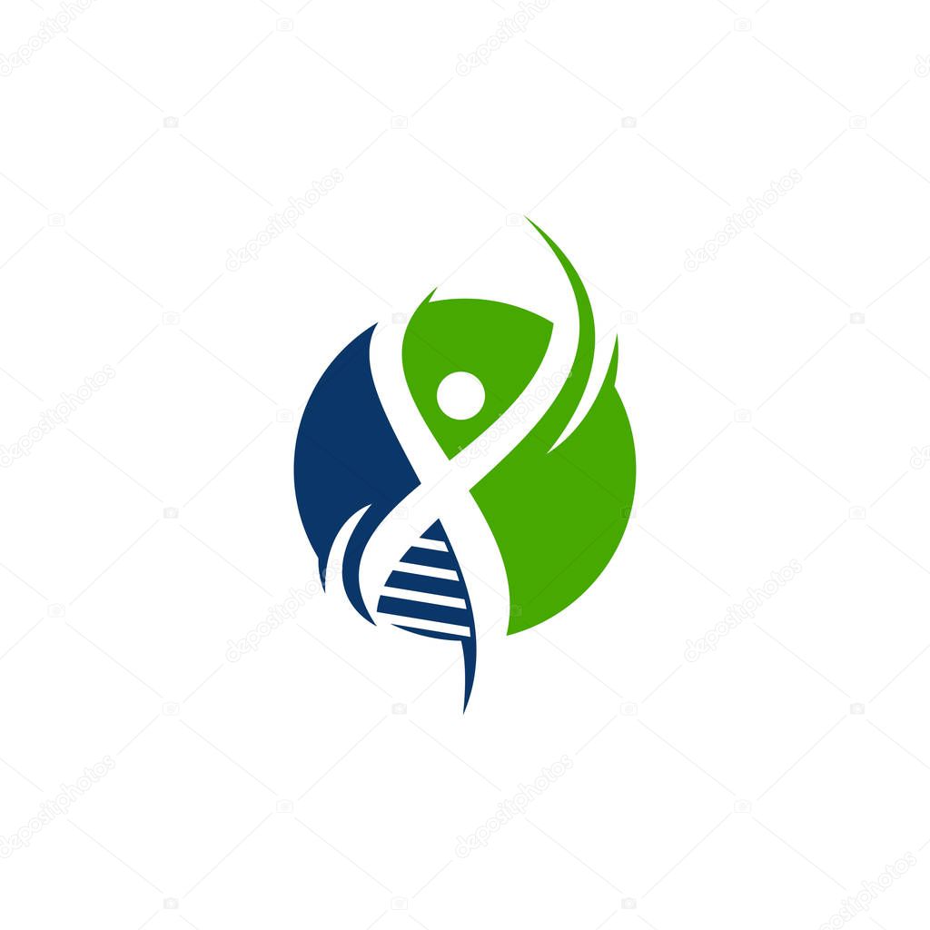 Genetic Health Logo Design Illustration Icon concept Vector