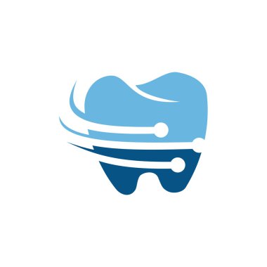 Diş Kliniği Logosu Diş soyut tasarım vektörü şablonu 