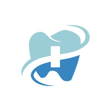 Diş Kliniği Logosu Diş soyut tasarım vektörü şablonu 