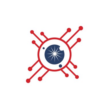 Göz sağlığı sağlık logosu tasarım şablon vektör simgesi