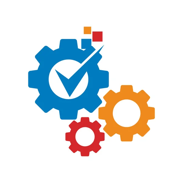 Gear Business logotipo design modelo vetor Ícone — Vetor de Stock