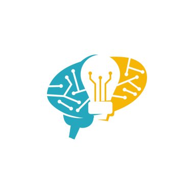 Beyin Logo şablonu Düşünce kavramı Brainstorm güç düşünme düşünün