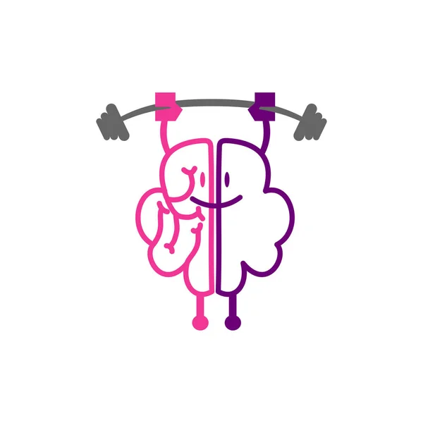 Szablon logo mózgu think idea koncepcja Brainstorm moc myślenia — Wektor stockowy