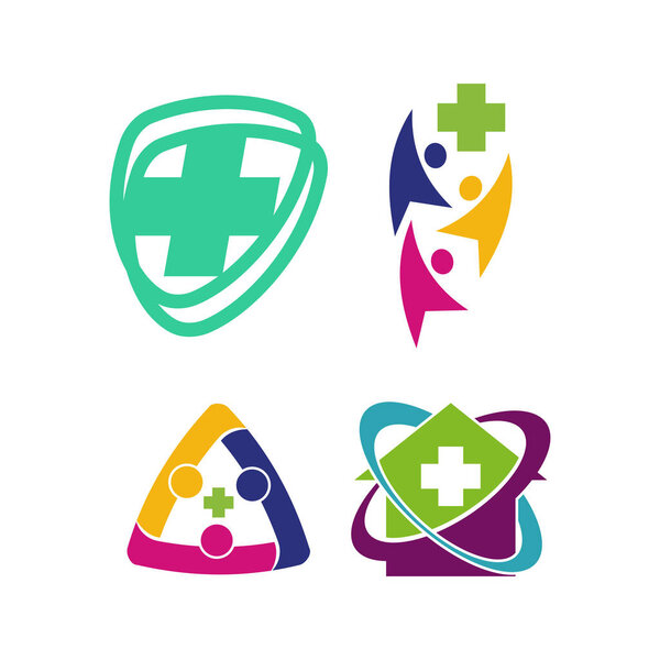 Символическая эмблема Крестового медицинского логотипа
