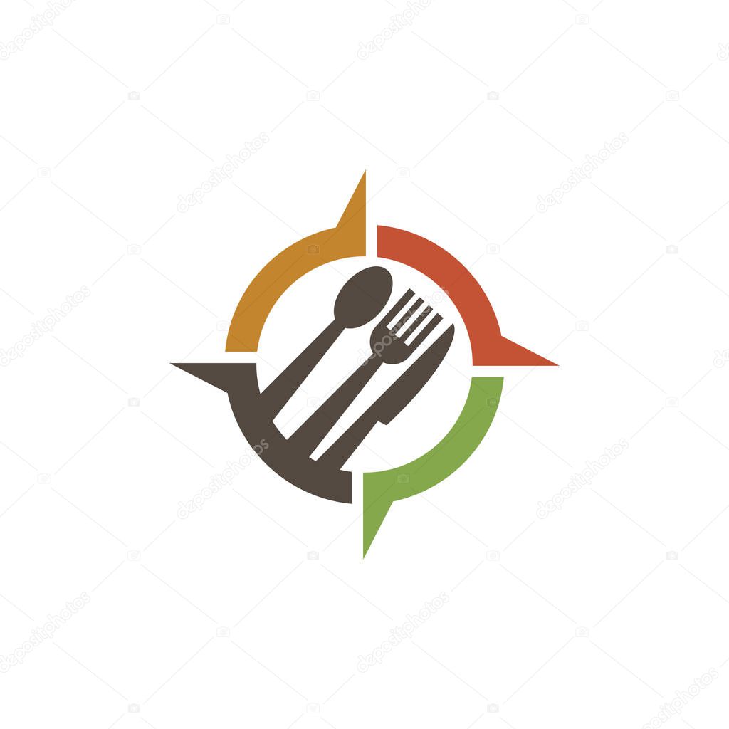 Restaurant Service Abstract Logo Template Symbol Icon