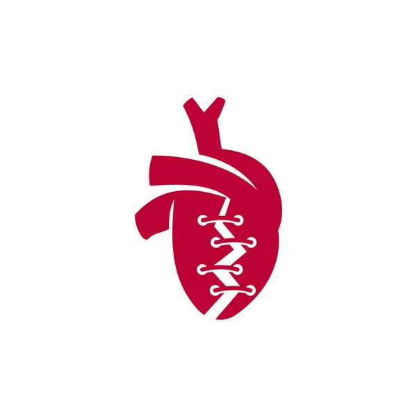 心臓発作リスクベクトル ロゴ アイコンデザイン イラスト — ストックベクタ