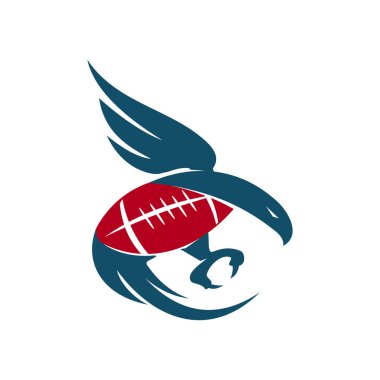 Amerikan Futbolu Spor Logo Şablon Tasarım Amblemi 