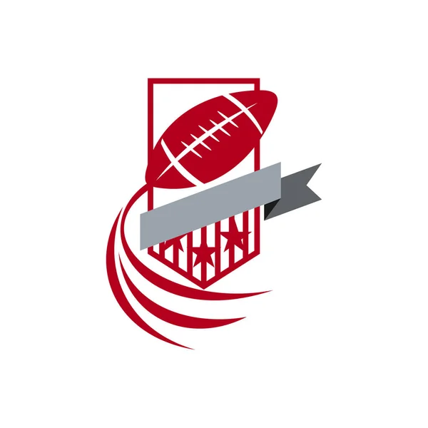 Αμερικανικό ποδόσφαιρο άθλημα λογότυπο πρότυπο σχέδιο έμβλημα — Διανυσματικό Αρχείο