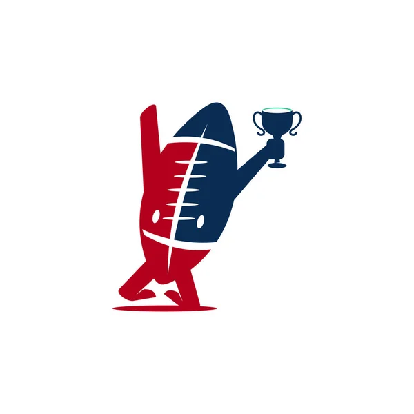 American Football sport logo sjabloonontwerp embleem — Stockvector