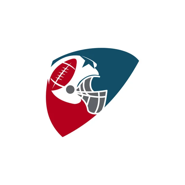 American Football Sport Logo Template Design Emblem — Stock Vector