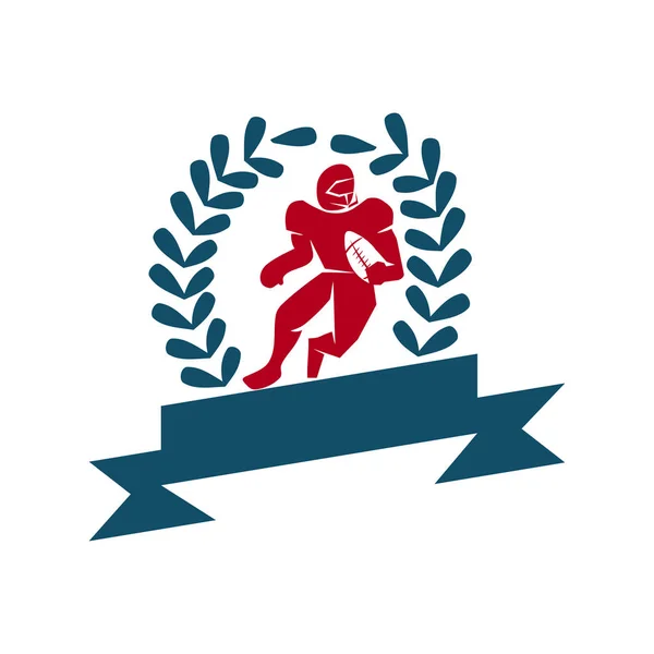 American Football Sport Logo Template Design Emblem — Stock Vector