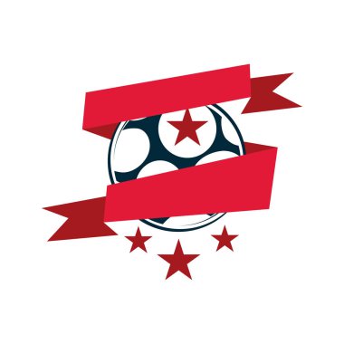 Futbol Futbol Rozeti Logo Tasarım Şablonları Spor Vektör 