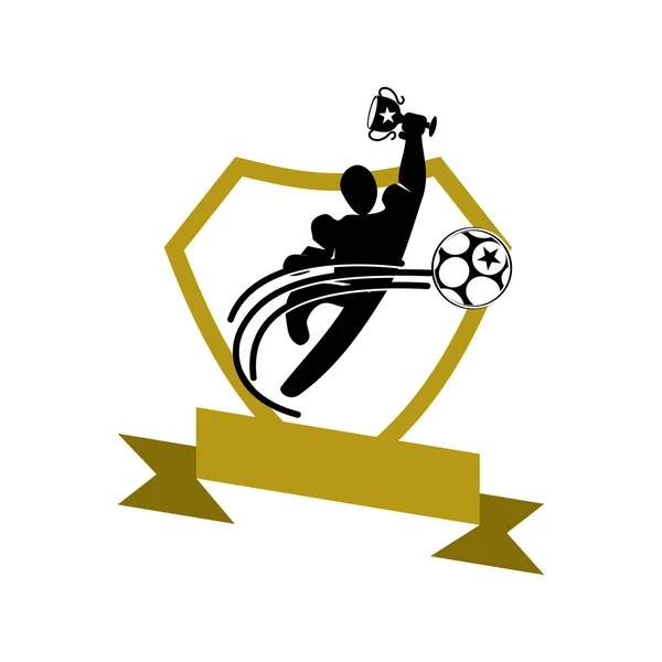 Fußball-Abzeichen Logo Design-Vorlagen Sport-Vektor — Stockvektor