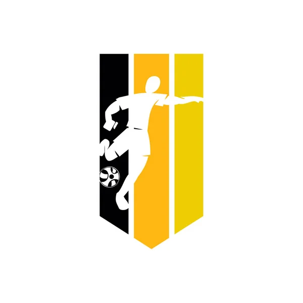 Fußball-Abzeichen Logo Design-Vorlagen Sport-Vektor — Stockvektor