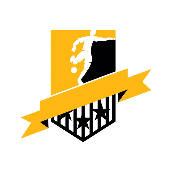 Voetbal badge logo ontwerpsjablonen sport vector — Stockvector