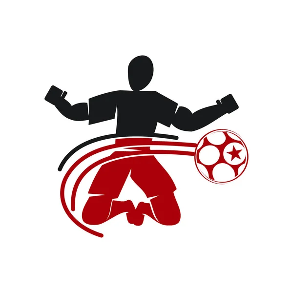 Fußball-Abzeichen Logo Design-Vorlagen Sport-Vektor — Stockvektor