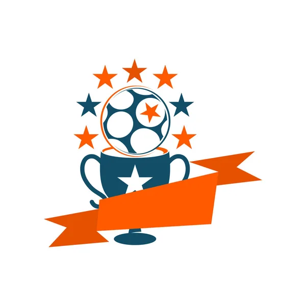 Futebol Futebol Emblema Logo Design Templates Sport Vector — Vetor de Stock