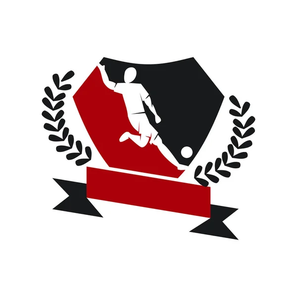 Calcio Calcio Badge Logo Design Templates Sport Vector — Vettoriale Stock