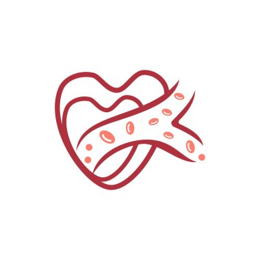 Arter sağlığı nda kolesterol risk vektör tasarımı İllüstrasyon